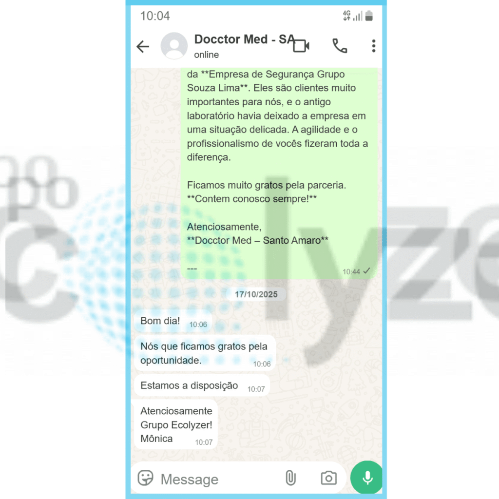 Avaliação Laboratorio Ecolyzer